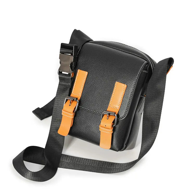Small Fashion Mobile Phone Pu Leather Sport Side Chest Sling Crossbody Luggage Travel Shoulder Messenger Bag for Men Women