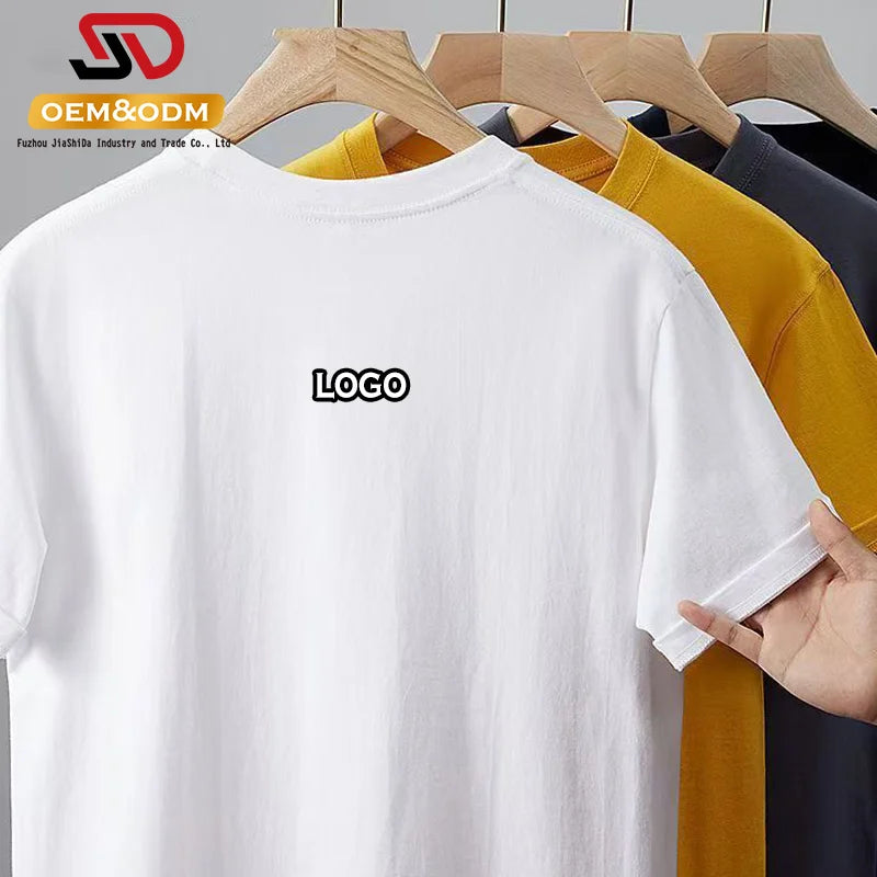 JSD 2026 OEM Wholesale Puff Print Plain 100% Cotton Graphic Tshirts Fashion Custom T Shirt Oversized Men's T-shirts for Men