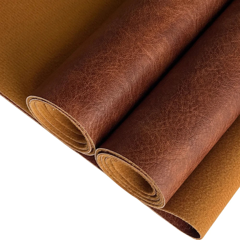 1.1mm Thick Crazy Horse Texture PVC Leather Rolls Heavy Duty Synthetic Faux PU Leather for Auto Upholstery Furniture Shoes Sofas