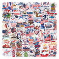 100PCS American patriotic flag 4TH OF JULY American Independence day sticker