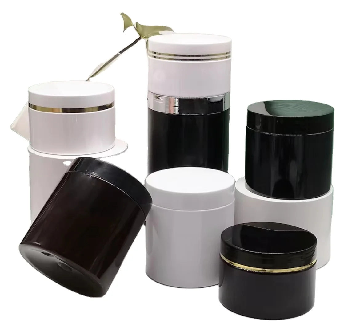 Luxury 200ml Clear Empty Container Cosmetic Plastic Jars Cosmetics Cream Jar with Lid