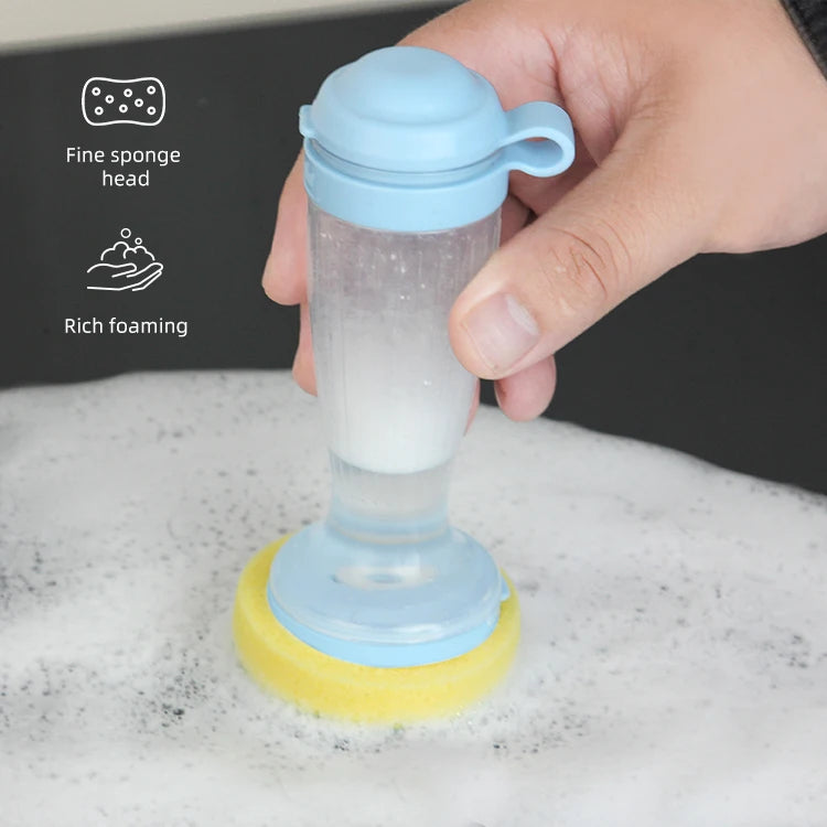 Best Selling 2-in-1 Eco-Friendly Short Handle Silicone Scrubbing Brush Set Plastic Kitchen Cleaning Tools