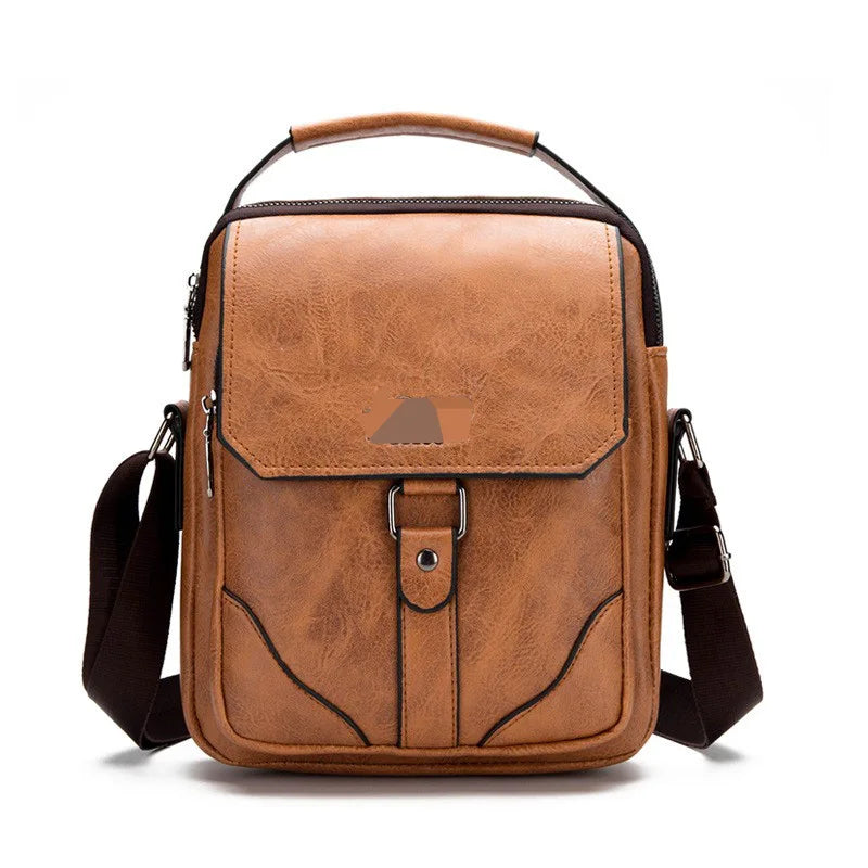 Wholesale China Classic Designer Fashion Crossbody Bag PU Leather Black Sling Men's Messenger Bags