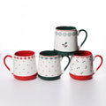 Large Capacity 400ml Christmas Ceramic Mug with Lid Creative Holiday Gift Idea for Couples Business Coffee Cup Gifts