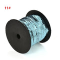 6mm 100y Garment Craft PVC Sequins Accessories Assort Colours Costume Dress Bag Hat Beaded Lace Trims Round Flat Cord Sequins