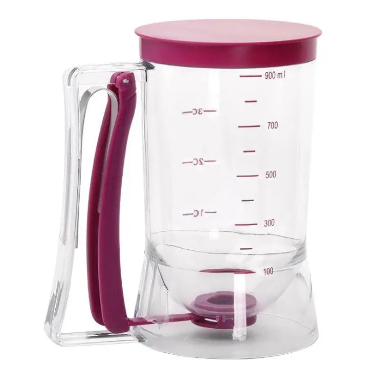 Waffles Muffin Mix Crepes Cupcake Handheld Home Food Gadget Handheld Measuring Cake Dough Mixer and Pancake Batter Dispenser