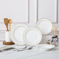 Wholesale Stocked Customized Modern Ceramic White Dinnerware Sets for Restaurant Hotel Party Use Utensils Kit Food Contact Safe