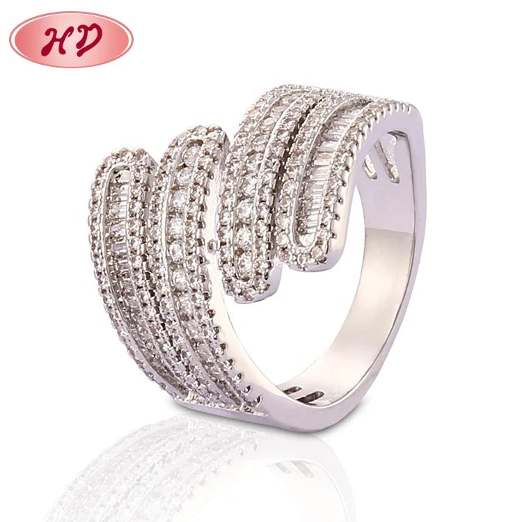 Fashion Adjustable Rings Womens Stack Stacking Jewelry Engagement Silver Ring 925 Custom Wholesale