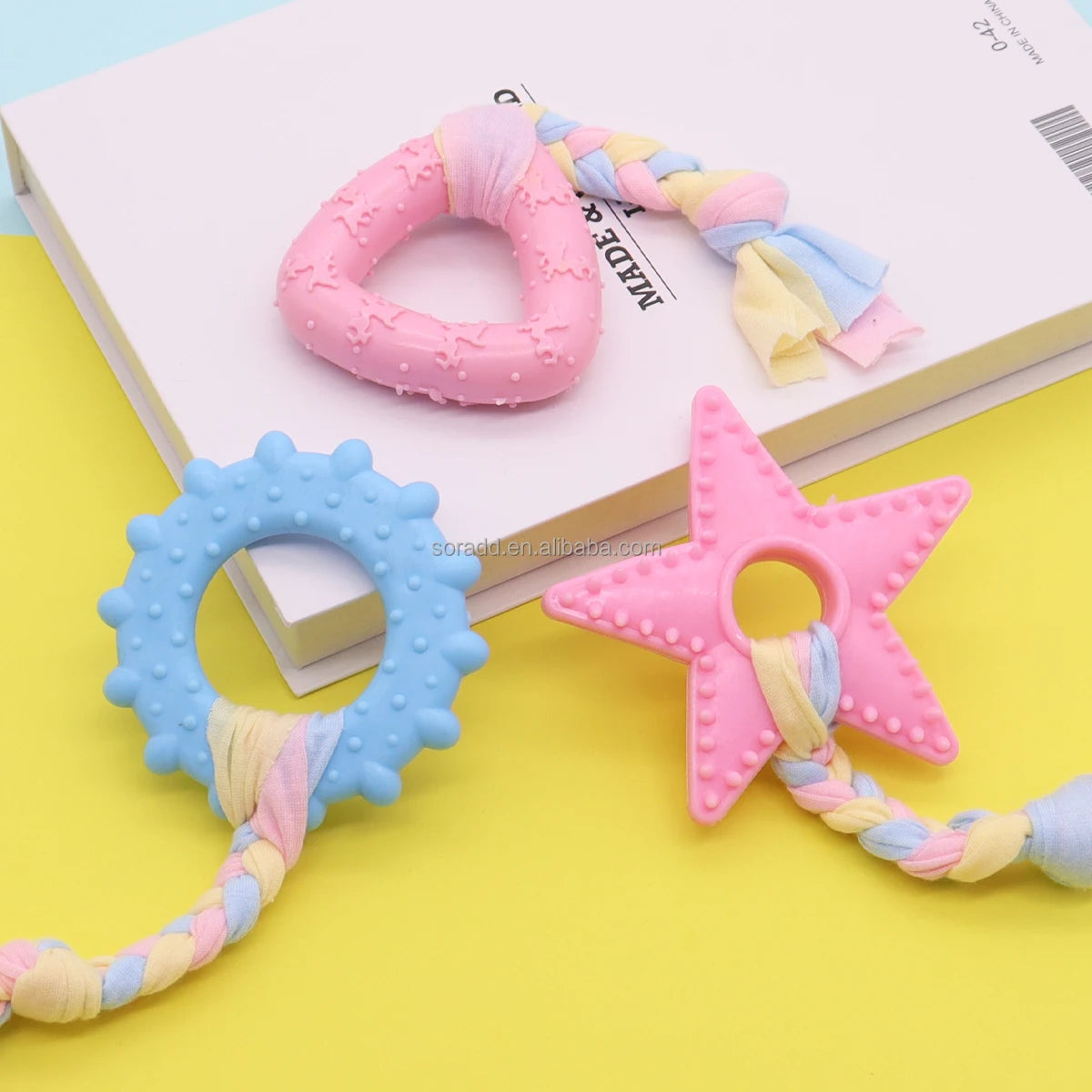 2025 Wholesale New TPR Design Puppy Teething Chew Toys With Interactive Cotton Ropes for Teething Small Dogs