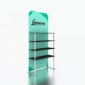 Aluminum Tube Stretch Fabric Tradeshow Event Promotional Quick Build Reusable Shelf Display Stand Rack