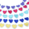 25mm Polyester Textile Sewing Embroidery Lace Water Soluble Neck Children Clothing Decoration Milk Silk Fabric Heart Lace Trims