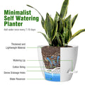 P68 High Drainage Holes Plastic Flower Pot With Side Water Filling Plastic Plant Hanging Pot Large Self Watering Pots