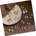 DAIHE Wholesale Natural Freshwater Pearl Earrings Gold Plated Pearl Earrings for Women