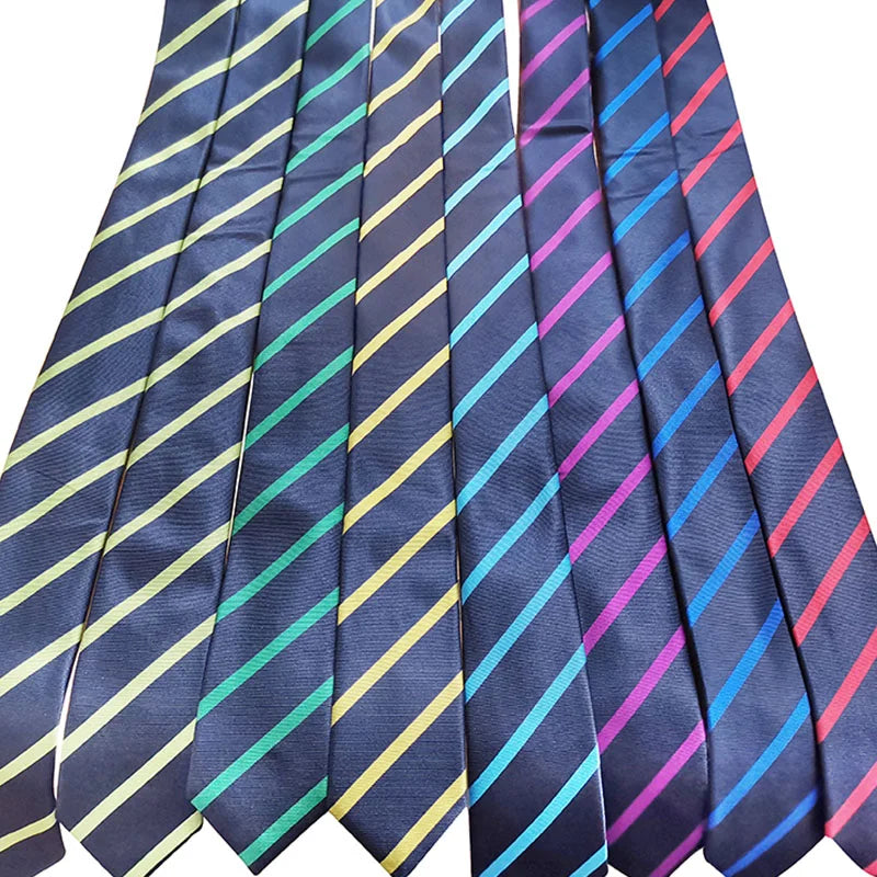 Wholesale Fashion Silk Woven Stripe Necktie Business Formal Tie Set for Men Office Suit Accessories Wedding Party Wear