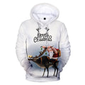 Fitspi Christmas Snowman Printed Men's Hoodies Autumn Hip Hop Style Women Hooded Sweatshirts Street Trend Comfortable Pullover