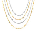 Lip Shaped 1.8mm Stainless Steel Chain Necklace Silver / Gold Clavicle Necklace Chain for Women