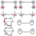 Gaby Nipple Rings Gold Plated Heart Nipple Piercing Stainless Steel Nipple Rings Women Wholesale Piercing Jewelry