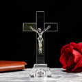 Christ Crucifix LED LightJesus Standing Crystal Cross