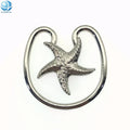 Female Swimwear Hardware Silver Tone Saltwater Resistance Metal O Ring U Shape Starfish Buckle for Underwear Bikini Accessory