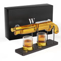 Unique Glass Gun-Shaped Decanter Set for Whiskey & Spirits - Lead-Free Reusable Handwash Only - Perfect Gift for Men Home Bar