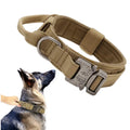 Tactical Dog Collar with Handle Adjustable Dog Collar with Heavy Duty Metal Buckle Control Handleand for Dog Training