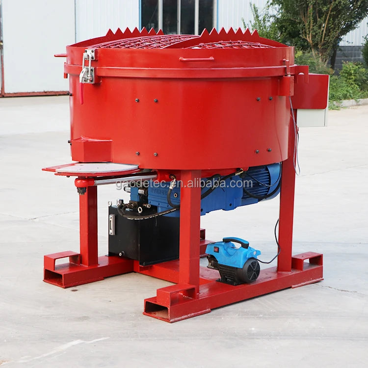 500kg Mortar Castable Refractory Pan Mixer Machine with Hydraulic Discharge Door