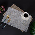 Kids PVC Round Placemat 30x45cm Gold and Silver Eco-Friendly for Mealtime Comfort and Style
