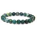 Jingcan Crystal 8mm Agate Malachite Stone Beaded Crystal Bracelet  Stretch Healing Crystal Stone Natural Bead Bracelets