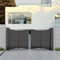 Exterior Automatic Opening Modern European Arch Aluminum Alloy Suspended Folding Gate for Garden Villa Courtyard