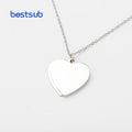 BestSub Wholesale Custom Metal Sublimation Heart Shape Family Sliding Locket