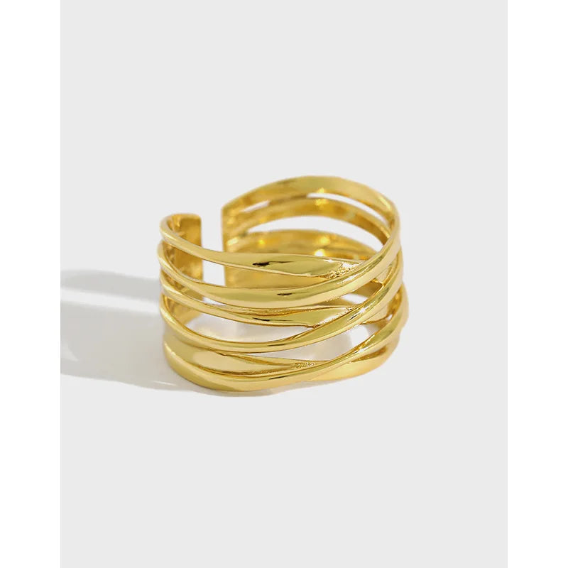 High Quality Unique Design S925 Sterling Silver Heavy Wide Rings for Women JBC009