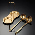 Wholesale Korean Creative Long Handle Stainless Steel Soup Ladle Skimming Spoon Holder Set Hot Pot for Home Hotel Restaurant