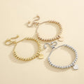 Adjustable Waterproof Stainless Steel Love Heart Beads Chain Bracelets Bangles for Women