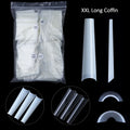 Professional 3XL No C Coffin Straight Nail Tips 504pcs Super Long 12 Sizes French Made Artificial False Nail Tips