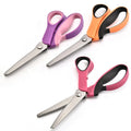 3D Creative Pattern DIY Cloth Scissors Stainless Steel with Motif Rhinestones and Wave Tailor Arc Design