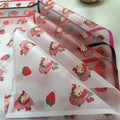 Manufacturer Direct Sales Small Strawberry Lace Bouquet Packaging Paper Korean Glassine Paper PE Coating for Flower Shop