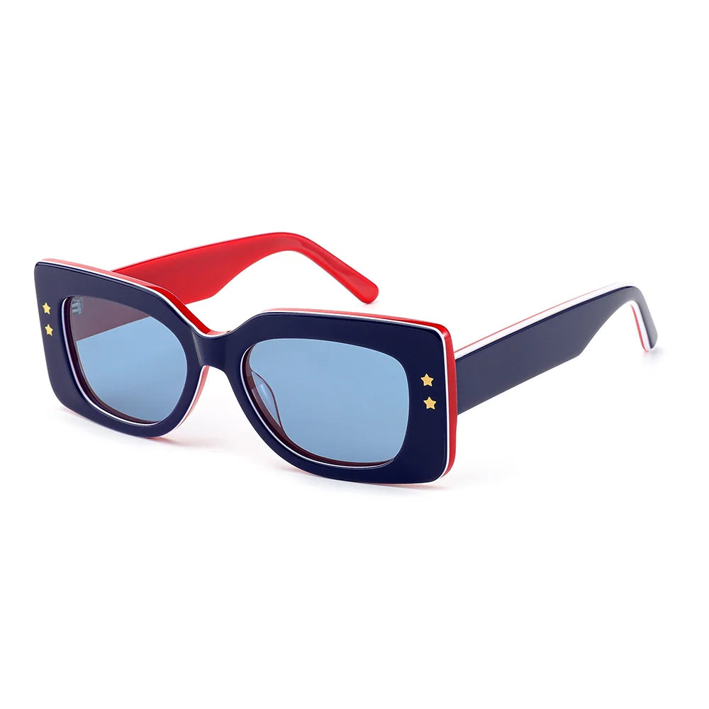 VIFF MB1224 Lamination Acetate Material up Paste Decor Sun Glasses Wholesale Small Rectangle Polarized Sunglasses