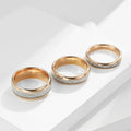 Poya K Ready to Ship 4Mm 6Mmmm Rose Gold Plated Imitated Meteorite Tungsten Ring