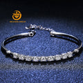 Factory Wholesale Glamour Fashion Vvs1 D Color 0.9Carat Moissanite Bracelet 925 Sterling Silver Fine Jewelry for Women