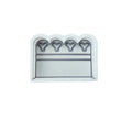 Factory Direct Lace Curb Flower Bed Side Stone Highway Road Tooth Cement Brick Mold 40*27*6cm