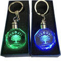 2023 Keyrings Life Tree LED Yggdrasill Loki Art Evergreen Great Ash Tree Glass Crystal Keychain
