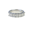 Ruyi Best Selling 18K Gold Tennis Ring Classic Eternity Design 1.65cts Emerald Cut Diamond for Wedding Anniversary Women's Gift