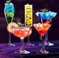 Hot Sale Simple Clear Margrita Glass for Flutes Long Stem Cocktail Round Vintage Party Glasses