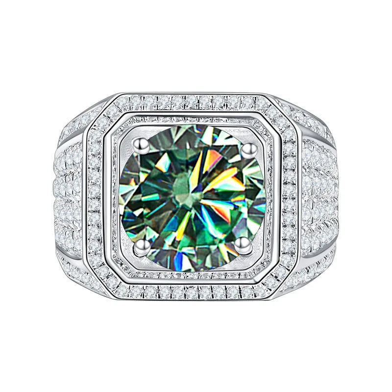 Fengzuan 2024 Engagement Ring 2ct Round Color Moissanite Diamond Silver925 Men's Rings Jewelry Luxury Wedding Party Moissanite