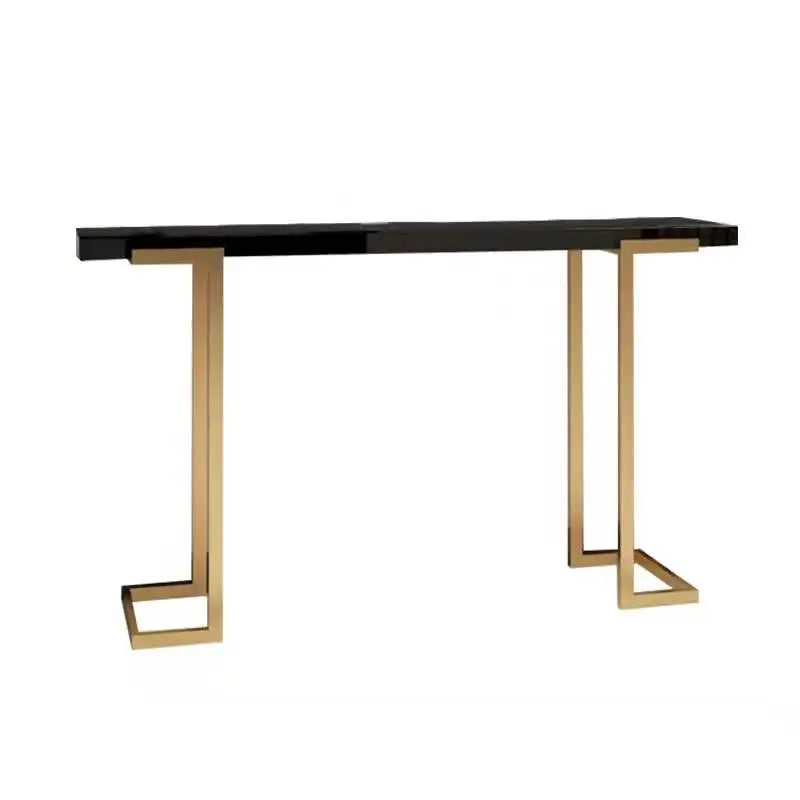 Concrete Table Stainless Steel Furniture Console Table with Marble Top Table
