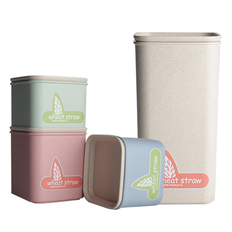 BPA Free Plastic Square Nordic Style Leakproof Nut Snack Cereal Food Storage Container Box