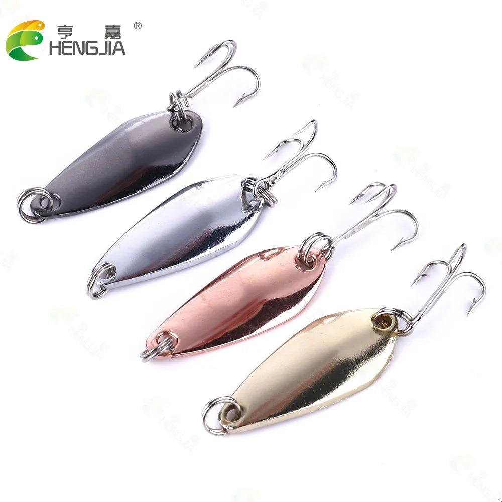 Hengjia Mini Spoon Metal Lure Kit 35mm 3.7g Fishing Lure for Bass Pike Printed Condition for River Lake and Stream Fishing MegaBDM