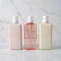 500ml Light Yellow Empty Plastic Body Wash Lotion Pump Bottle Skincare Packaging for Shampoo