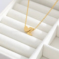 Initial Heart Necklace 18K Gold Plated Stainless Steel Tiny Heart Letter Necklace Personalized Monogram Name Necklace for Women