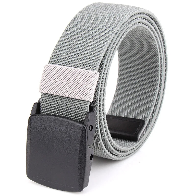 Hot Sales Men's Elasticated Stretch Overalls Belt Leisure Trend Young Outdoor Sports Woven Nylon Cloth Belt